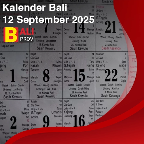 Kalender Bali 12 September 2025: Hari Buda Cemeng Menail