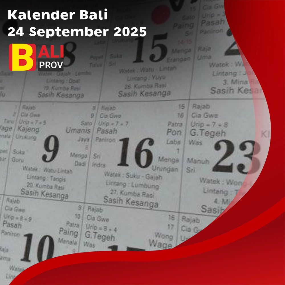 Kalender Bali 24 September 2025: Budha Pon Sinta
