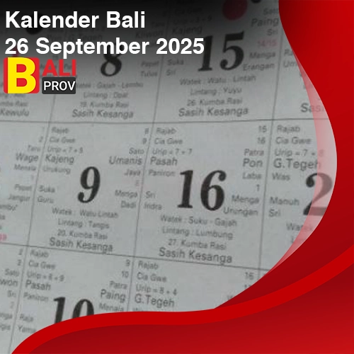 Kalender Bali Hari Ini 26 September 2025