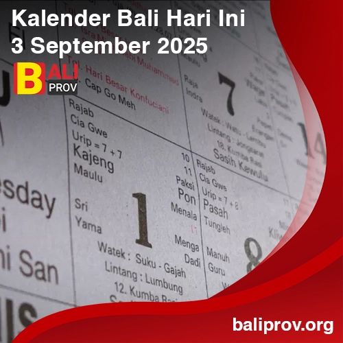 Kalender Bali 3 September 2025: Hari Urip 