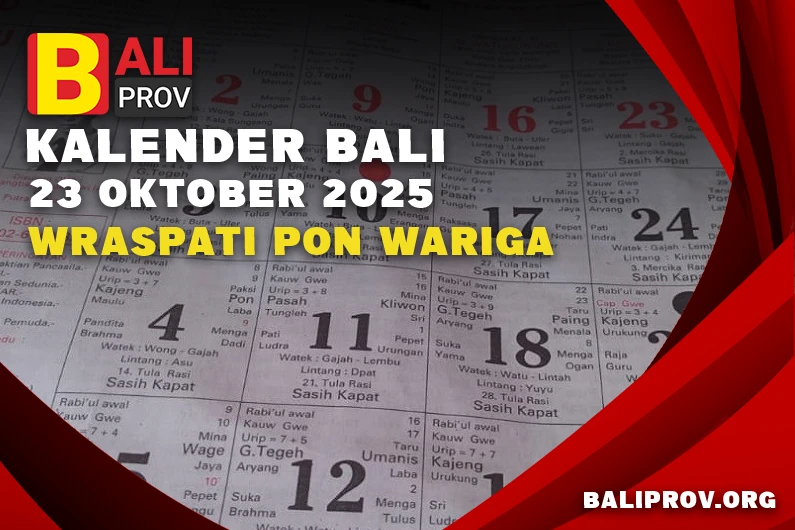 Kalender Bali 23 Oktober 2025