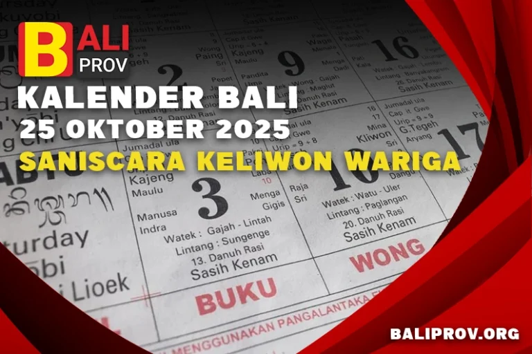 Kalender Bali 25 Oktober 2025