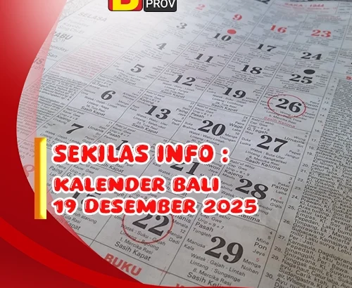 Kalender Bali Hari Ini 19 Desember 2025 