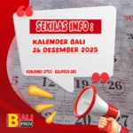 Kalender Bali 26 Desember 2025 