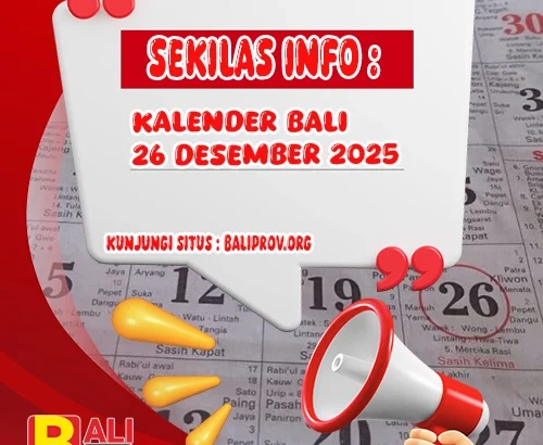 Kalender Bali 26 Desember 2025 
